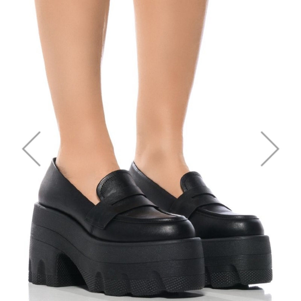 Black Platform Loafers
